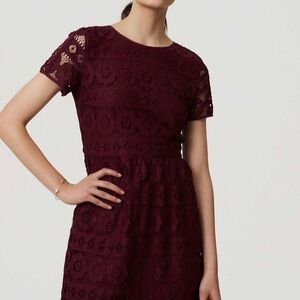 Loft lined crochet dress sz 10